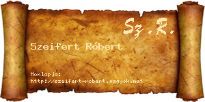 Szeifert Róbert névjegykártya